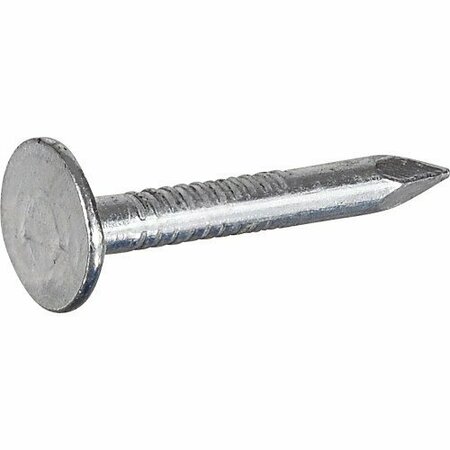 HILLMAN Roofing Nail, 1 in L, 2D, Steel, Electro Galvanized Finish, 11 ga 461455